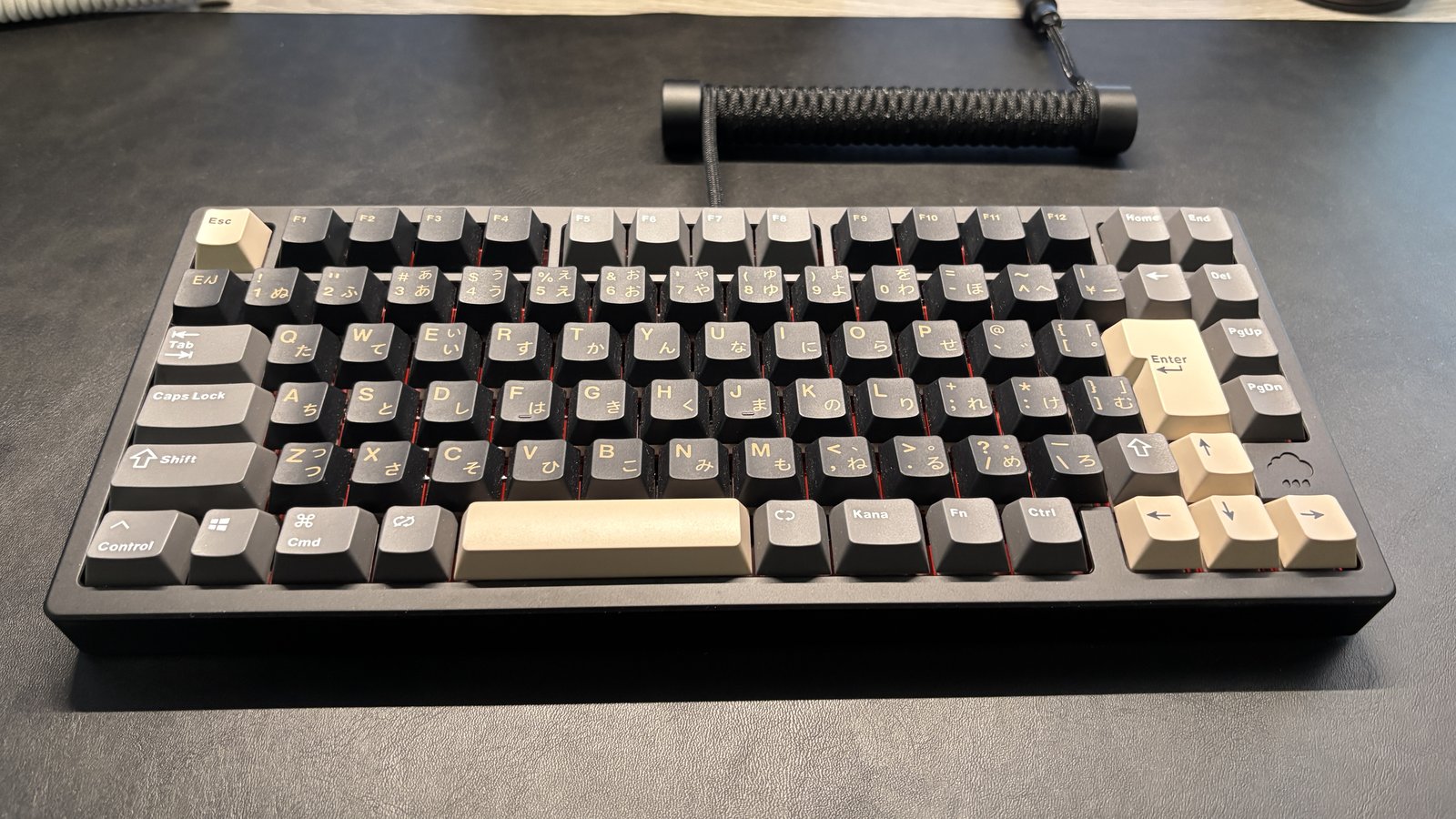 WOBKEY Rainy 75 Pro JIS配列モデルの正面（ブラック）