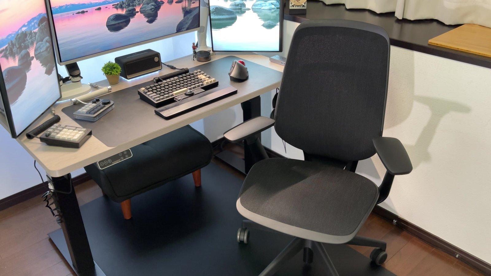 デスクに設置したSteelcase Karmanの全景